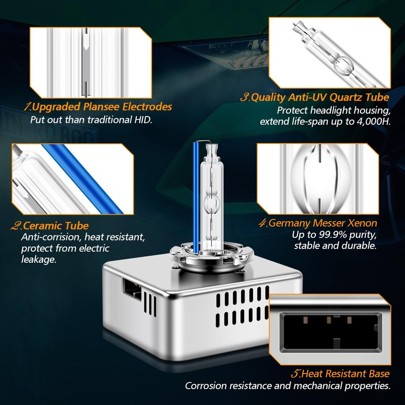Asasytal D5S Xenon Bulb High Low Beam 8000K Cool White