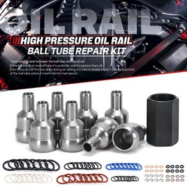 PQY High Pressure Oil Rail Ball Tube Repair Kit Compatible with 03-10 Ford E-350 E-450 F-250 F-350 F-450 F650 F750 Excursion 6.0L Diesel