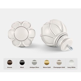 KAMANINA 1 Inch Extra Long Curtain Rod 140 to 195 Inches White Heavy Duty Curtain Rods for Windows 120 to 170 Inch, Adjustable Drapery Rods with Netted Texture Finials