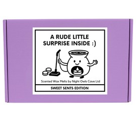 Funny Wax Melt Selection Box - Rude Wax Melts & Hoover Discs - Fun Gift for Her, Birthday, Housewarming gift (Sweet & Sassy – cherry, marshmallow, sherbet lemon, bubblegum)