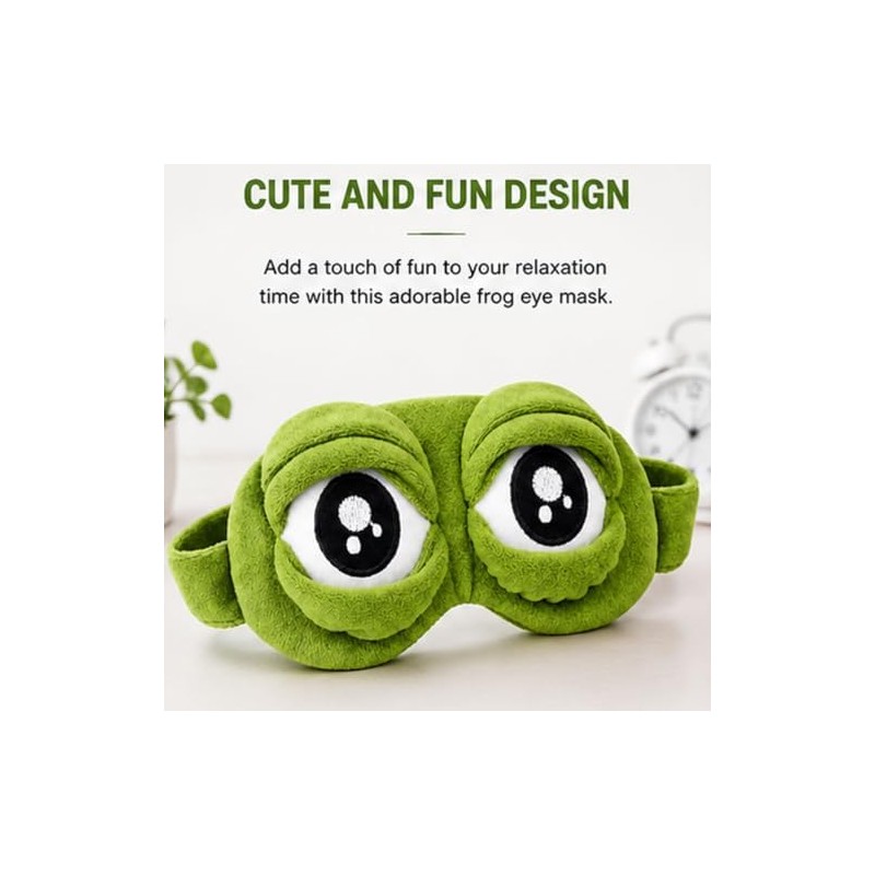 3D Frog Sleep Mask, Antifaz Para Dormir Gracioso for Adults,