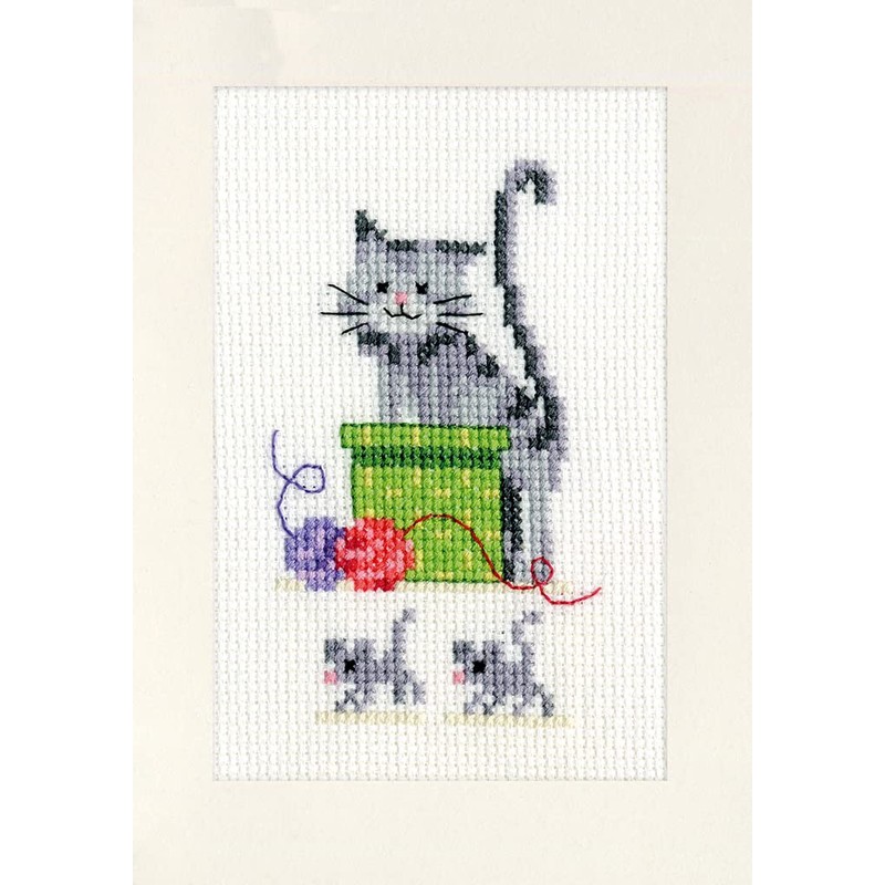 Vervaco Counted Point Kit, White, 10.5 x 15 cm