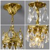 BNHHLZ Modern Crystal Chandelier, Gold Crystal Pendant Lighting Fixture, Elegant