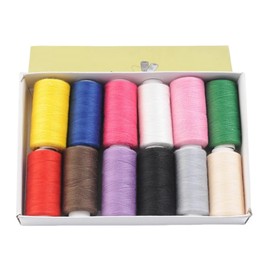 12 Pcs Bobbins Sewing Thread kit for Hand and Machine Sewing 12 Colors Spools 100 Yards Polyester Thread Prewound Bobbins with Case