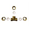 WRAS 15mm Compression Tee - Durable Brass Compression Tee Pipe