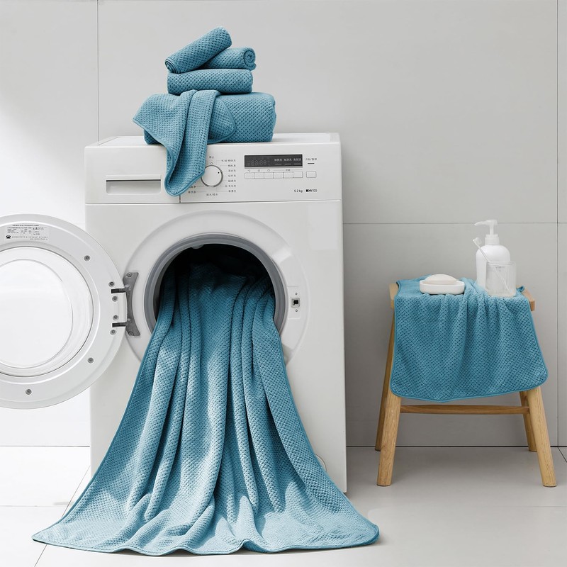 18 Piece Microfiber Bath Towels Set - 6 Bath Sheets,6