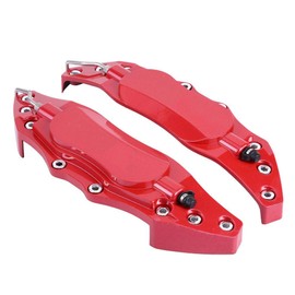 2pcs Car Aluminum Endless Brake Caliper Protector Cover for Models with Original Wheel Hub Size 16 Inches-17Inches(Red) for caliper covers red brake car brembo cover suv aooa