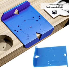 Briny River 6pcs 35mm 40mm Concealed Hinge Jig Punch Locator Drill Guide Cabinet Hinges Hole Drilling Positioning Tool