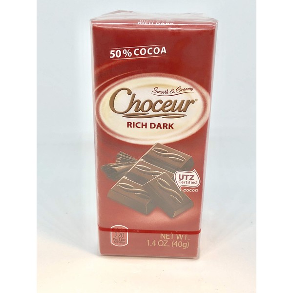 Choceur Rich Dark Chocolate Tablets 1.4oz/40g (5 Pack)