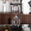 Fillable Hourglass Timer, Hexagon Wooden Frame Decorative Sand Timer (Empty