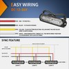 Nilight 8PCS Led Strobe Lights 12LED Red Blue Emergency Light