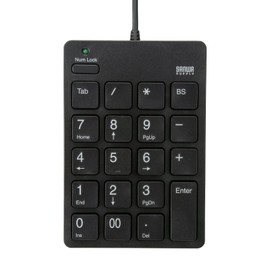Sanwa Supply NT-18CUHBK USB Numeric Keypad (with Type-C Connector and USB 2.0 Hub)