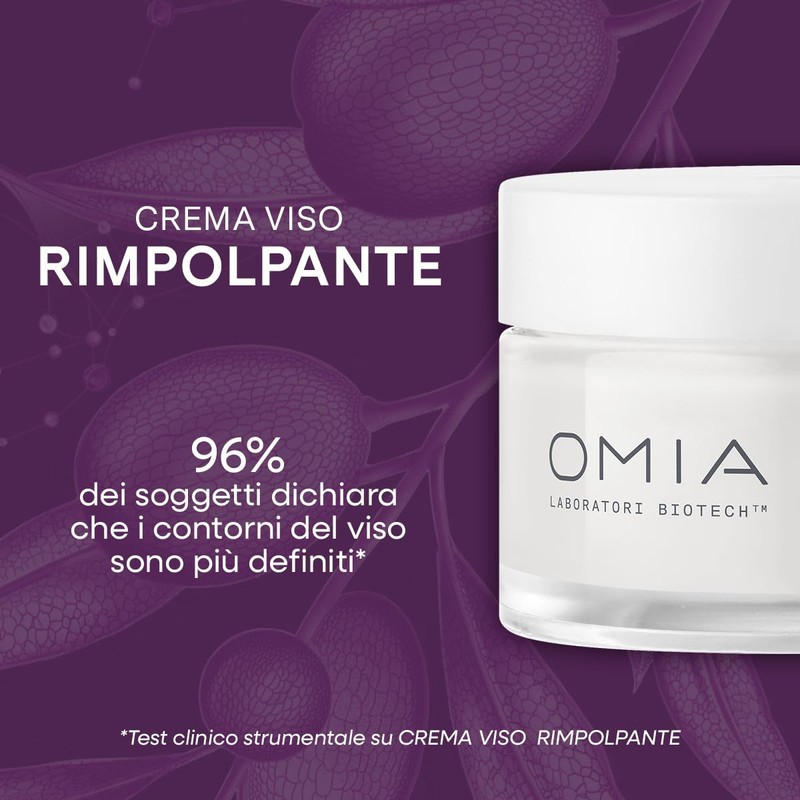 Omia Metamorphosis, Crema Viso Anti-Rughe Rimpolpante per Pelli Mature, Riduce