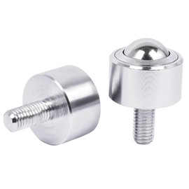 Ball Caster Roller Transfer Bearing - Ball Transfer Unit Appliance Caster Transmission, M16,Heavy Duty Stud Mounted,Thread Stem,Bearing Steel & Carbon Steel,2200 Lbs Total Load Capacity,Set of 4