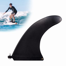 xlwen Removable Surfboard Fin Nylon, SUP Longboard Surfboard Fin, Centre Fin with Screw for Longboards, Surfboard, Inflatable Kayak and SUP Board (Black) (16.5 cm)