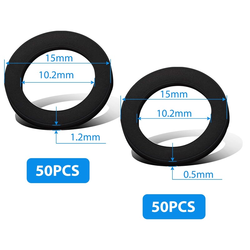 Pack of 100 Washers Plastic Fitschenringe Room Doors Washers Door