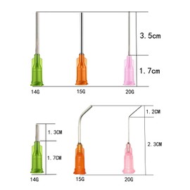 TOUFEIYUAN 10Pcs 1ml Syringes with 15G Needles Liquid Measuring Syringe Tool for Science Laboratory, Feeding Pet, Oil or Glue Applicators (1ml-C)