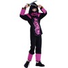 PGOND Ninja Costume Girl Pink Ninja Jumpsuit Costume For Kids