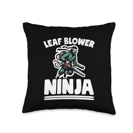 Hobby Gardener Leaf Blower Landscape Gardener Lawn Care Throw Pillow