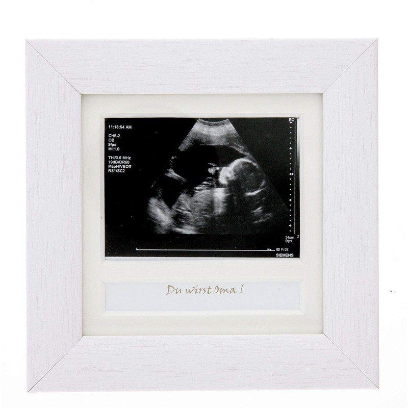 Photo Frame Ultrasound, Echography "Du wirst Oma, Opa, möchtest Du