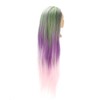 Green Purple Gradient Wig Hair Mannequin Head Hairdressing Styling Training