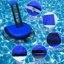 Monrocco 2 Pack Animal Saving Escape Ramp Critters, Swimming Pool Floating Animal Saver, Frog Saver, Floating Pool Reduces Tool for Outdoor Pools and Spas