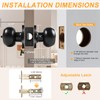 KAMOTA Privacy Door Knobs, 5 Pack Matte Black Heavy-Duty Door