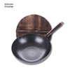 Iron Pan Traditional Iron Wok Handmade - format: Glass cover