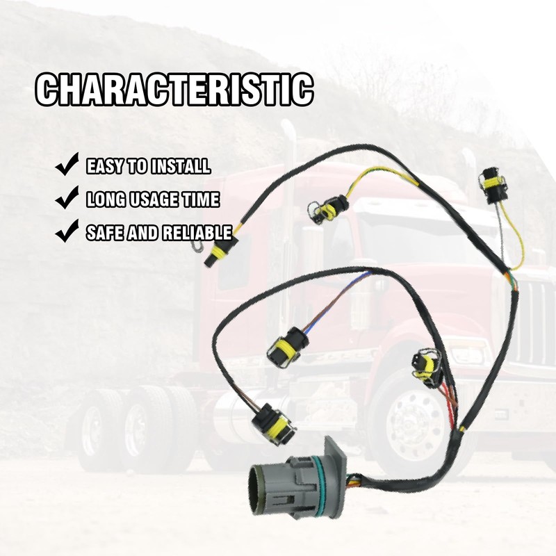 Vkinman Fuel Injector Wiring Harness 1807455C92 Replacement for International Navistar