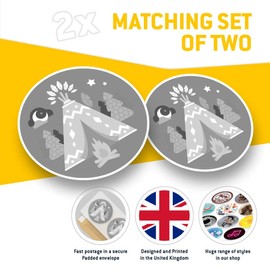 2 x 7.5cm Vinyl Stickers - Teepee Camping Tent Forest Trees Decals 35038