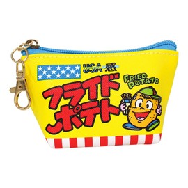 Tees Factory OC-5544170FP Triangular Mini Pouch, Crab and Shrimp, French Fries, 2.8 x 4.3 x 2.2 inches (7 x 11 x 5.5 cm), 100%