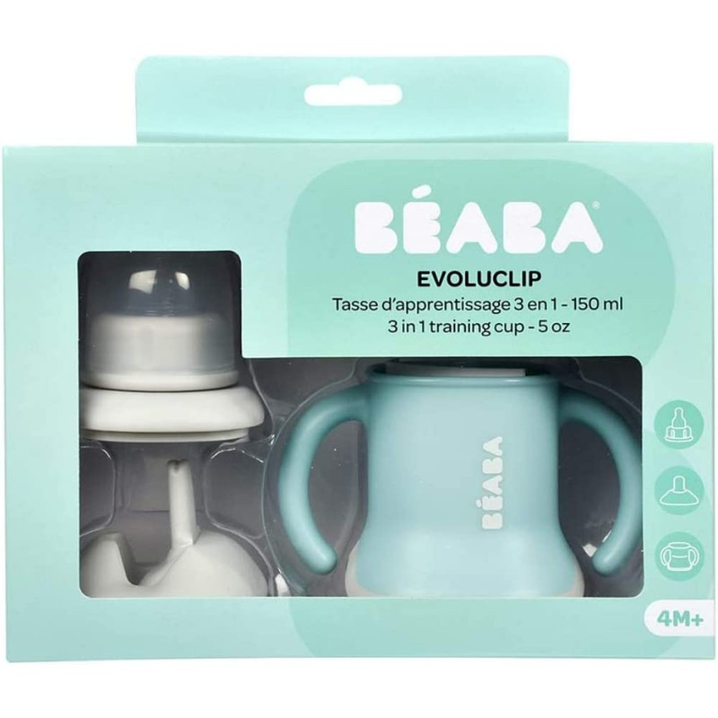BÉABA Baby Training Cup, Bottle/Water Bottle/Cup Function, Non-Leak, Easy Grip,