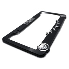 LP Frameworks Wakanda Forever 3D Raised License Plate Frame | 1 Pack Car License Plate Cover | Universal US Car Black License Plate Holder | Auto Accessories (Car, Truck and SUV) (Chrome)