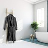Ecolinen Bathrobe Shawl (Small-Medium, Gray), 100% Terry Cotton Robe-Unisex Bath