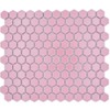 Mosaic Tile Hexagon Ceramic Mosaic Tile Pink Floor Wall Bathroom