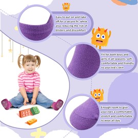 Tphon - Calcetines de algodón para bebés y niñas con agarre antideslizante, paquete de 12 calcetines de algodón para niños de 6 a 7 años, 03# Pink3, 5-7 Años