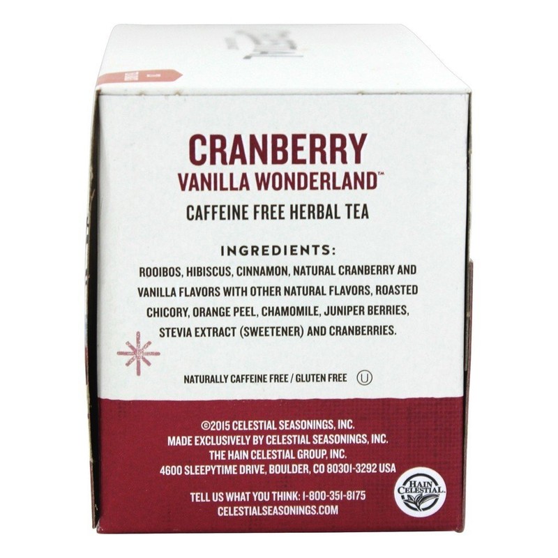 Celestial Seasonings Tea, Cranberry Vanilla Wonderland, 20 Count