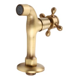 Water Faucet Long Faucet Antique Brass Single Cold Water Tap for Bathroom Wall Mount Washing Machine G1/2