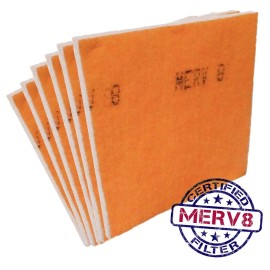 Air One Supply PACK of 6 - Filter Pads 9-1/2" x 10-1/2" - MERV 8 Renewaire EV90 / GR90