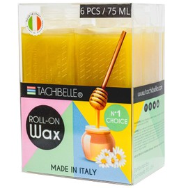 Tachibelle COMBO Leg Large Roller Head 4 Pack and 6 pack Depilatory Original Large Refill Rollon Wax Sweet Honey 75 ml Made in Italy