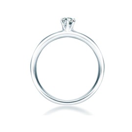 Tresor 1934 Sterling Silver 925 rhodium-plated Ladies ring / Engagement ring / Solitaire with white Zirconia Size K 60451008