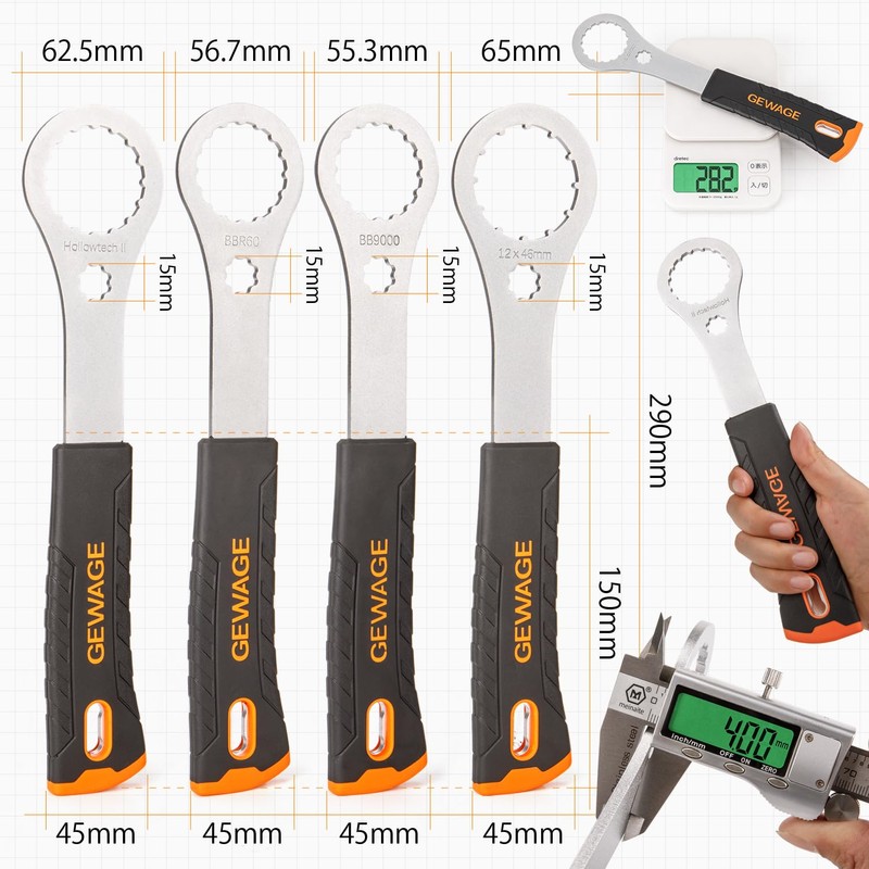 GEWAGE GE-101BB, Bicycle Tool, Bottom Bracket Wrench, Bb Removal Tool,