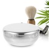 Mikinona Men's Stainless Steel Shaving Bowl Shave Soap Cup for