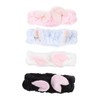 IWOWHERO 4pcs Makeup Headband with Animal Ears Soft and Skin