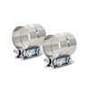 2PCS Lap Joint Band Clamps,Exhaust Muffler Clamp, Exhaust Pipe Clamps