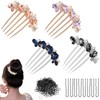 Luxury Accessories Designed Hair Clips,Pearl Rhinestones Hair Accessories Flower Rhinestones