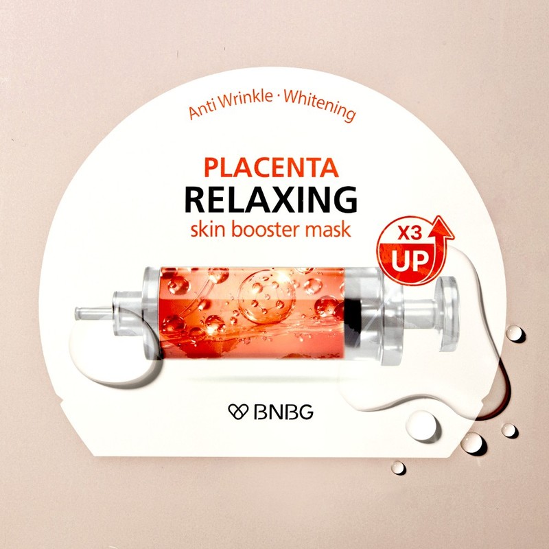 비앤비지 스킨부스터 플라센타 릴렉싱 마스크팩, 1개입, 30개 B&BG Skin Booster
