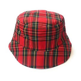 KGM Accessories Stylish Classic Scottish Tartan Bucket Hat (red Stuart)