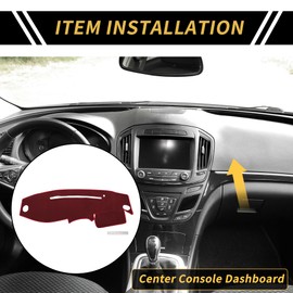 REPAIROCK Dash Cover for Ford for Ranger 1995-2011 Dash Board Mat Non-Slip Dash Cover Mat Pad Polyester Center Console Dashboard Cover Pad Carpet Wine Red