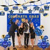 Graduation Decorations 2025 - Blue and Gold Graduation Decorations Set